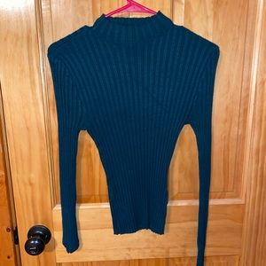 Hunter Green Mock Neck Shirt